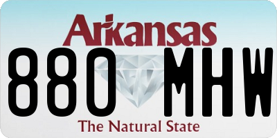 AR license plate 880MHW