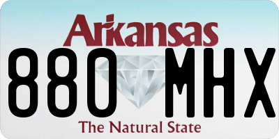 AR license plate 880MHX