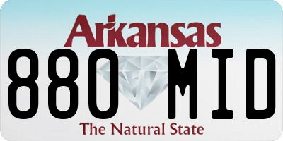 AR license plate 880MID