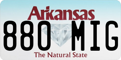 AR license plate 880MIG