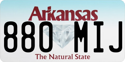 AR license plate 880MIJ