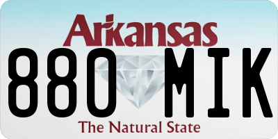 AR license plate 880MIK