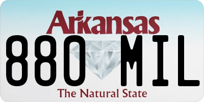 AR license plate 880MIL