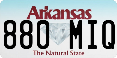 AR license plate 880MIQ