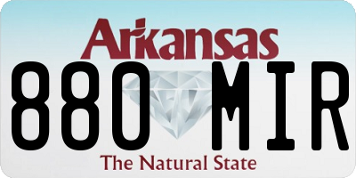 AR license plate 880MIR