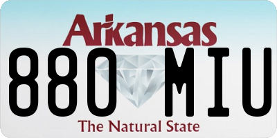 AR license plate 880MIU