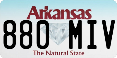 AR license plate 880MIV