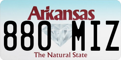 AR license plate 880MIZ