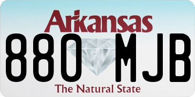 AR license plate 880MJB