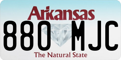 AR license plate 880MJC