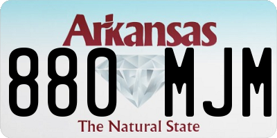 AR license plate 880MJM