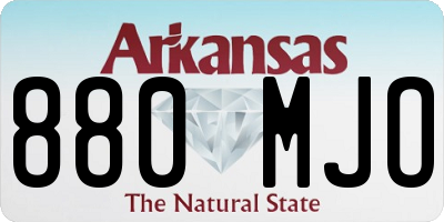 AR license plate 880MJO