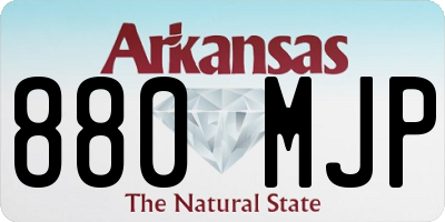 AR license plate 880MJP