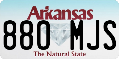 AR license plate 880MJS