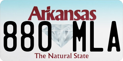 AR license plate 880MLA