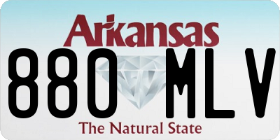 AR license plate 880MLV