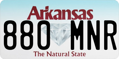 AR license plate 880MNR