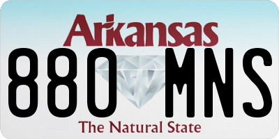 AR license plate 880MNS