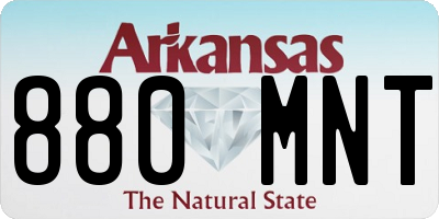 AR license plate 880MNT