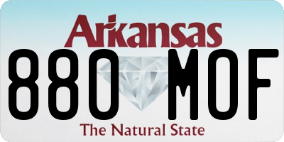 AR license plate 880MOF