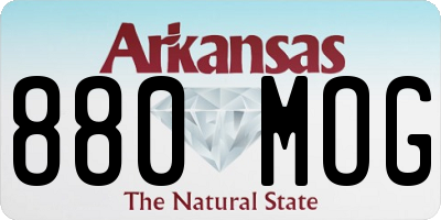 AR license plate 880MOG