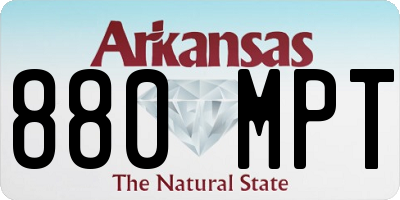 AR license plate 880MPT