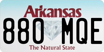 AR license plate 880MQE