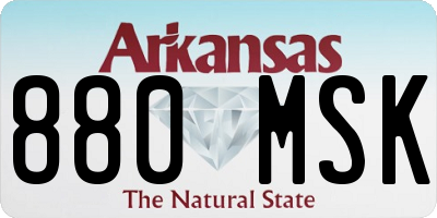 AR license plate 880MSK