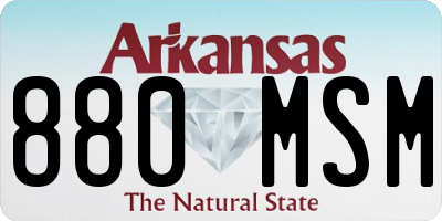 AR license plate 880MSM