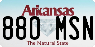 AR license plate 880MSN