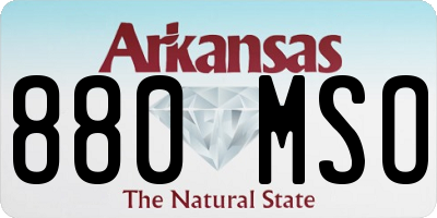 AR license plate 880MSO