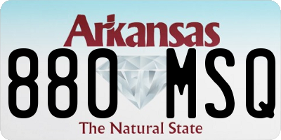 AR license plate 880MSQ