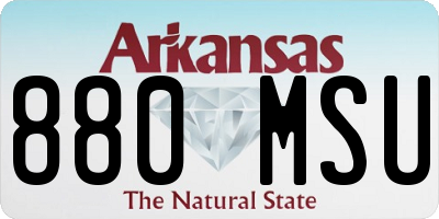 AR license plate 880MSU
