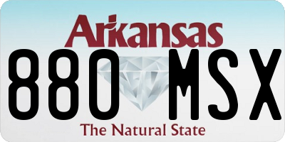 AR license plate 880MSX