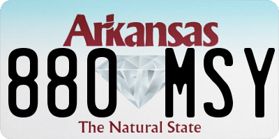 AR license plate 880MSY