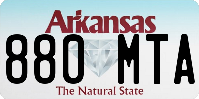 AR license plate 880MTA