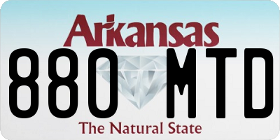AR license plate 880MTD