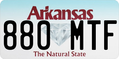 AR license plate 880MTF