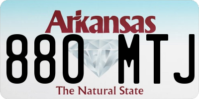 AR license plate 880MTJ