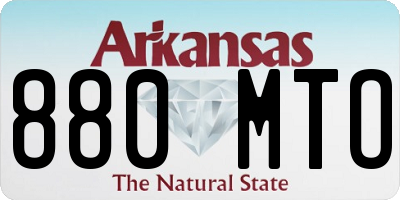 AR license plate 880MTO