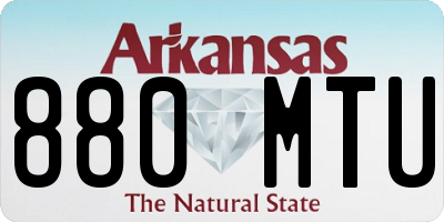 AR license plate 880MTU