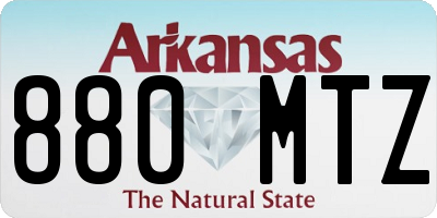 AR license plate 880MTZ