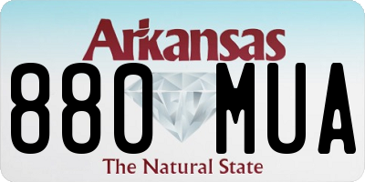 AR license plate 880MUA