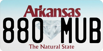 AR license plate 880MUB