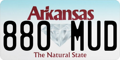AR license plate 880MUD