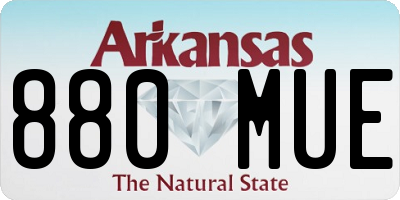 AR license plate 880MUE