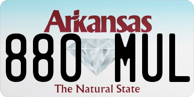 AR license plate 880MUL
