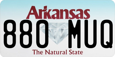 AR license plate 880MUQ