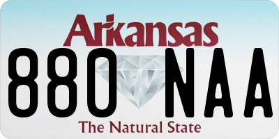 AR license plate 880NAA