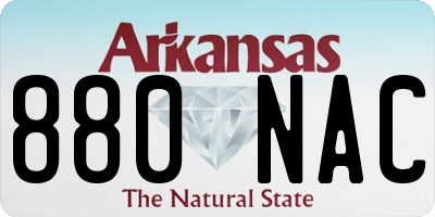 AR license plate 880NAC